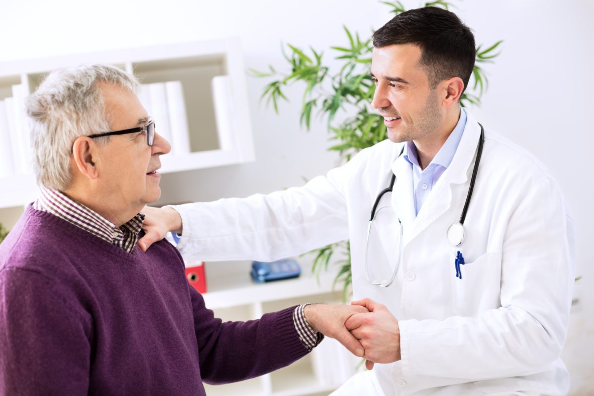 Doctor speaking with a patient